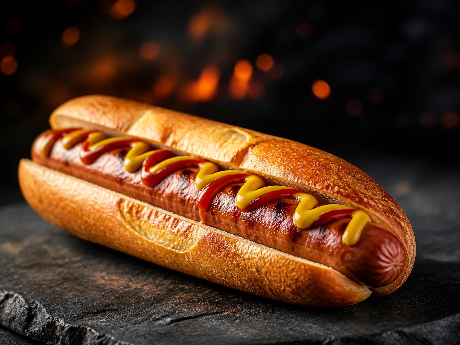 Roller King grill kolbász friss baguette kiflibe töltve